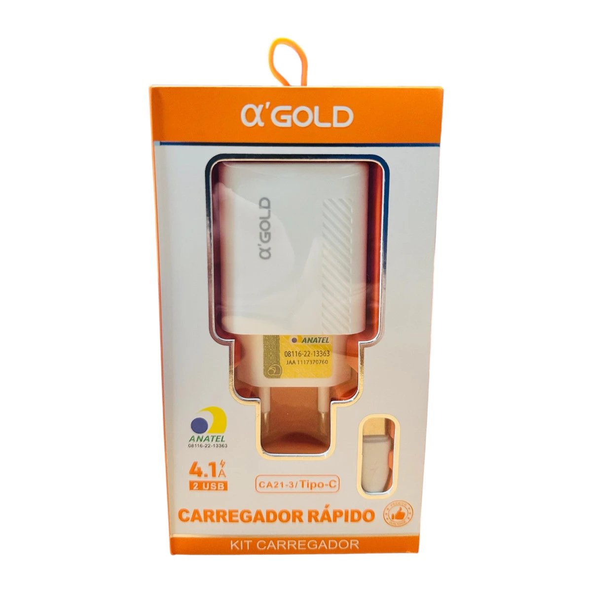 Carregador A'Gold Tipo-C 4.1A