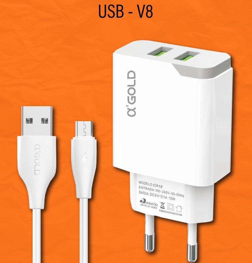 Carregador A'Gold V8 3.1A
